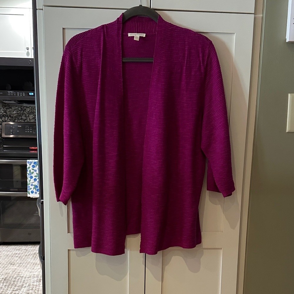 Eileen Fisher Fuchsia Open-Front Cardigan